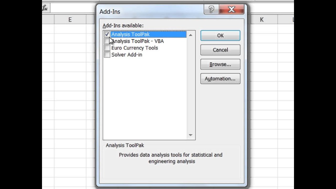 where is data analysis in excel mac